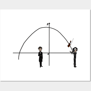 D.M. Throw Violin Perfect Parabola Curve Cartoon Posters and Art